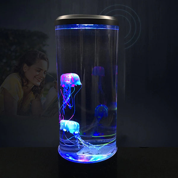 Jellyfish Lamp Color Changing Remote Control Aquarium Tank LED Night Light Birthday Gift USB Charging Relaxing Mood