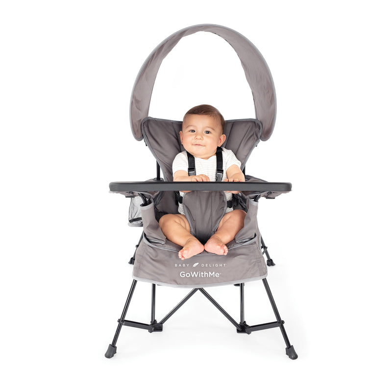 Go with Me Jubilee Deluxe Portable Infant Chair, Removable Canopy, Gray