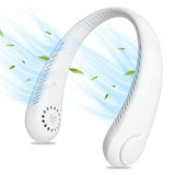 Portable Neck Fans, Hands Free Bladeless Fan, Neck Fan Rechargeable 4000 Mah Battery Operated Wearable Personal Fan, 3 Speeds-White